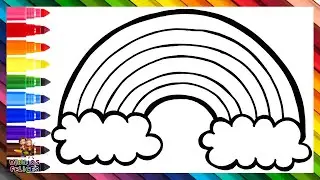 Dibuja y Colorea Un Arcoiris 🌈 Dibujos Para Niños