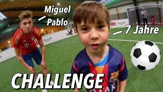 EXTREME FUßBALL CHALLENGE GEGEN 7 JÄHRIGEN PROFI!⚽😱