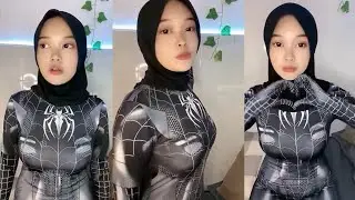 Neng Hijab Yang Lagi Viral Cosplay Jadi Spiderman