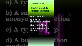 Python Qn. 65 | Python Questions and Answers | Tech NS Arena 