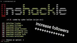 How To Increase instagram Followers Using Kali Linux 2020