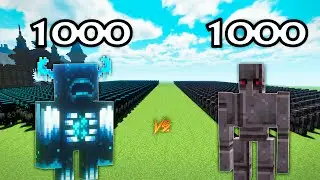 1000 Warden Vs 1000 Netherite Golem | Minecraft