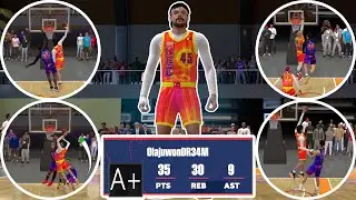 NEAR 30 & 30 TRIPLE-DOUBLE with BEST INSIDE CENTER BUILD at THE REC CENTER on NBA 2K24