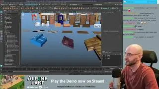 Cozy Game Dev | 2025-03-26 VOD | Roofing Mechanics 265 | Alpine Lake