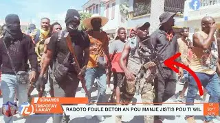 Bwa Mare Gonaives, Yon foul moun debake ak gwo zam nan men yo, manifeste pou manje jistis pou Ti Wil