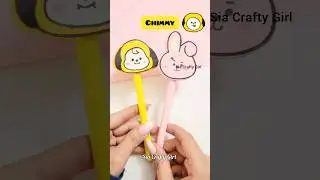Diy BT21 CHIMMY Pen 🤩 #shots #shorts #youtubeshorts #trending #pendecoration #bt21 #chimmy #diy