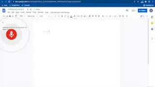 How to type with your voice on google docs?