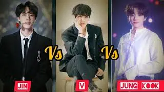 BTS🫰Jung-kook Vs V Vs Jin #jungkook #jin #v #bts