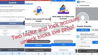 How to unlock facebook lock and two facebook authentication working tricks #facebook account