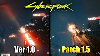 Light Machine Gun Overheat in 1.0 vs. 1.5 | Cyberpunk 2077