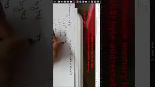 How to find number of addressable memory locations in a memory whose size is given  #vlog #shorts