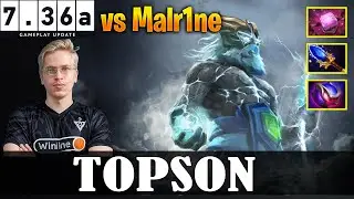 TOPSON - Zeus MID | 7.36a Update Patch | vs Malrine | Dota 2 Pro MMR Gameplay