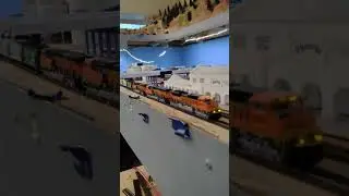 #short... SD70Ace leading a trio of pumpkins with a cement train