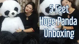 Amazon 5 Feet Panda Unboxing | Online Teddy Bear | Hug 'n' Feel Soft Toy | #amazon #Panda #unboxing