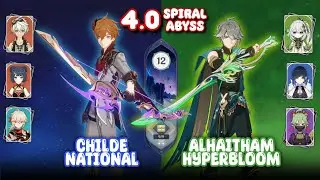 4.0v Spiral Abyss Floor12 9* | C0 Childe International & C0 Alhaitham Hyperbloom