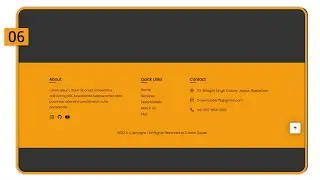 #6 Responsive Footer Section Using Html Css | Footer Section Html Css | Crown Coder