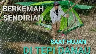 Berkemah sendirian,(Camping) di tepi Danau,korea Selatan
