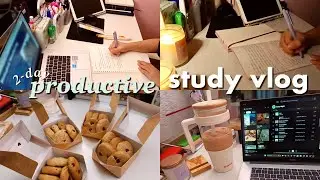 2-day Productive Vlog 🖇️ | studying, introvert diaries, baking cookies, journaling, Tronco tumbler