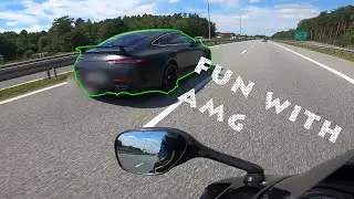 Speedway fun with Mercedes AMG ( very windy )