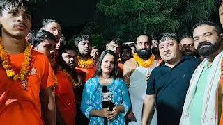 नोएडा के पर्थला चौक पर  कावाडियो का हुआ भव्य स्वागत।Latest News Update