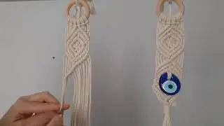 Düğümleme tekniği kullanılarak duvar süsü yapımı