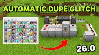 NEW WORKING AUTOMATIC DUPE GLITCH v26.0 In Minecraft Bedrock!