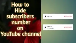 How to hide subscribers number on YouTube / bjdtech