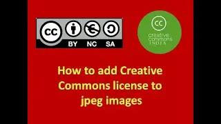 Add/Insert Creative Commons (CC) License on the JPG/JPEG images
