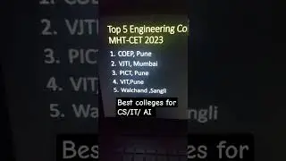 Best Engineering colleges in Maharashtra mhtcet #mhtcet2023