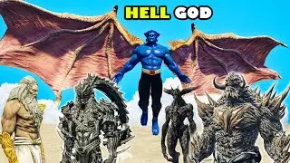 SERBIAN DANCING LADY  Save HELL GOD From HEAVEN ARMY In GTA 5 | SHINCHAN and CHOP