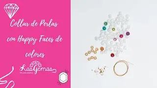 KIT de Collar de Perlas con Happy Faces de colores- Las Gemas Bisutería.