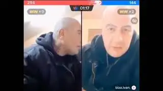 лысый дед стримит с 2 телефонов мем шаблон