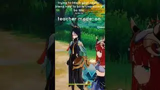 teaching your newer friend how to build characters be like: | #genshin #gaming #relatable #shorts