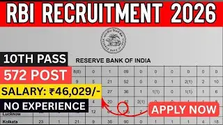 RBI Office Attendant 572 Vacancy 2026 | 10th Pass Direct Job | Salary ₹50,000