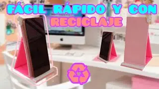 como hacer un SOPORTE para CELULAR de carton facil y rapido