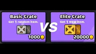 20 basic crates vs 1 elite crate in rocket bot royale