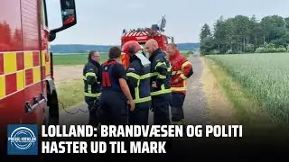 Lolland: Brandvæsen og politi haster ud til mark