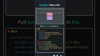 I Created a STUNNING Gradient Menu Bar Using Only CSS  