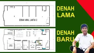 Mengubah Denah Lantai 2 - Stelah berhenti Lama ukuran 8x23 - Part 1