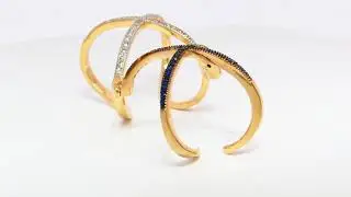 Anel Semijoia X Cravejado Zircônias Folheado Ouro 18k - Parvati