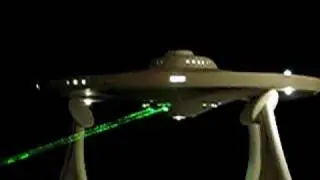 DUAL LASER TEST SESSION ON STAR TREK ENTERPRISE MODEL