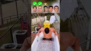 Football Players Epic Ice Bath Challenge🥶🛀🏻 