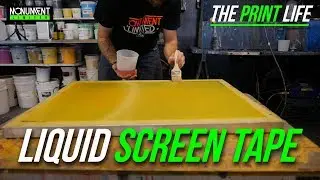Screen Printing Tutorial | Liquid Tape | How to apply liquid mask to your screen and get rid of tape