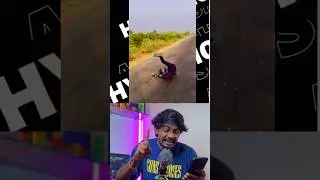 Road पर stunt fail😱 crazy flip flail reaction 😂🔥 