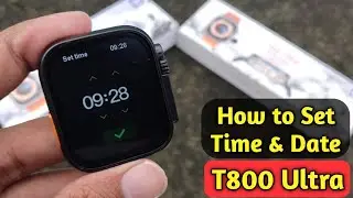 How To Set Time And Date In T800 Ultra Smartwatch | how to set time t800 ultra smart watch