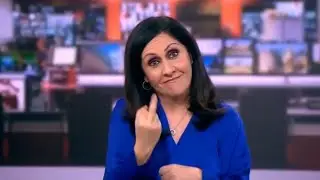 BBC News : Presenter Gives Middle Finger