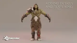 Sculpting with Blender - Grommash Hellscream details and texturing