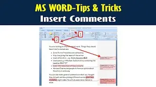 MS Word Tips & Tricks | Adding Comments in MS Word