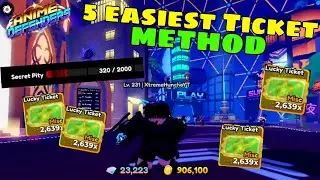 Best Lucky Tickets Farming Method In Update 4 (Part 2) | Anime Defenders