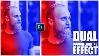 Dual Colour Portrait Lighting Effect In Photoshop | One Minute Photoshop Tutorial | Pixa Vector